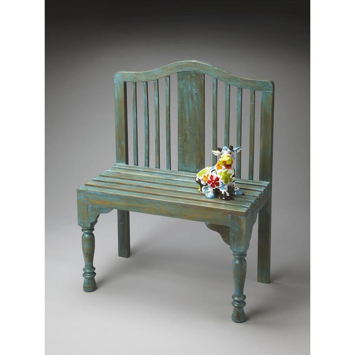 Butler Specialty Company Roseland Solid Wood 30.25W Bench, Blue