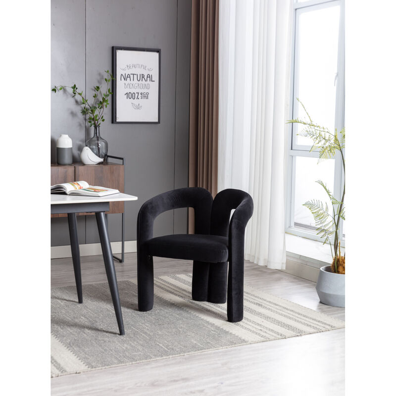 Streamdale Modern Fabric Upholstered Dining Chairs (Set of 2) image number 3