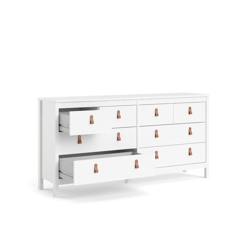 Tvilum Madrid 8 Drawer Double Dresser , White
