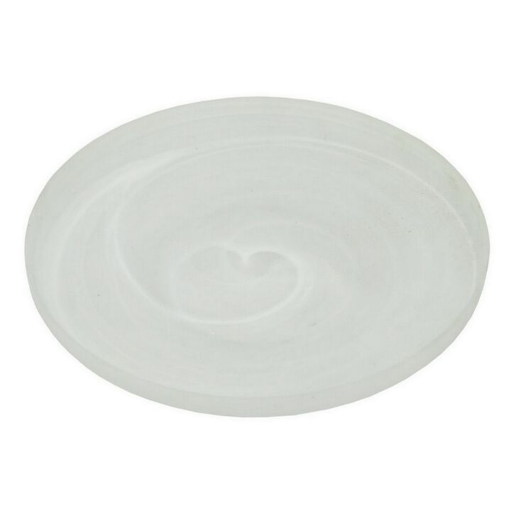 Niza Round Accent Planter Set of 2, White Weather Resistant Ceramic - Benzara