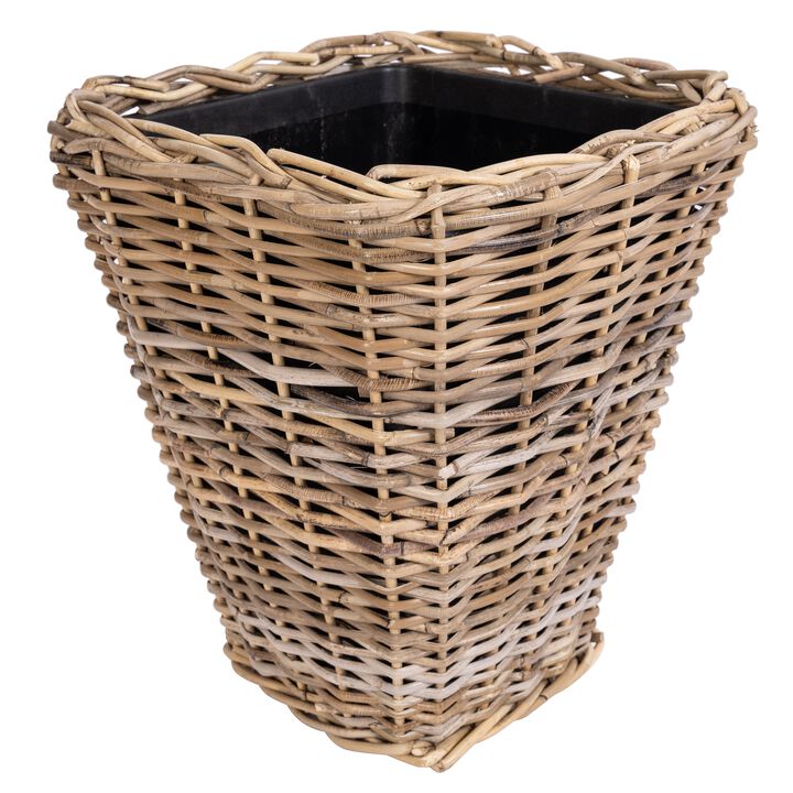 Saboga Home&trade; Square Tapered Planter with Black Plastic Insert