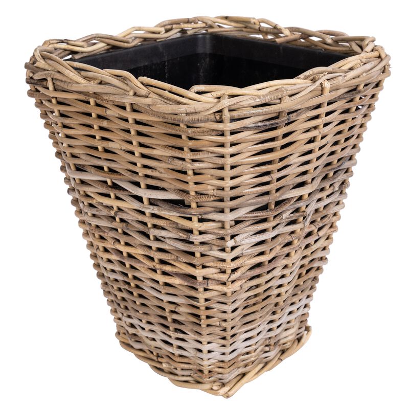 Saboga Home&trade; Square Tapered Planter with Black Plastic Insert image number 0