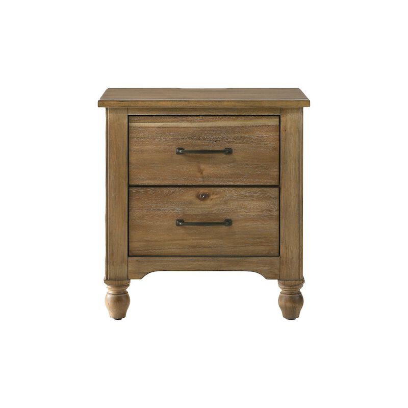 Westwood Design Highland Wood Night Stand With Recharging Outlet In Sand Dune