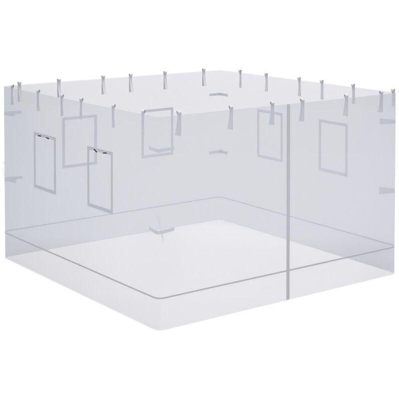 Hivvago Pop Up Canopy Screen Walls Set of 4 with Zipper Door image number 0
