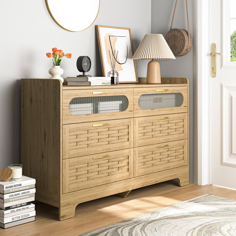 Romtif 6 Drawer Dresser image number 4
