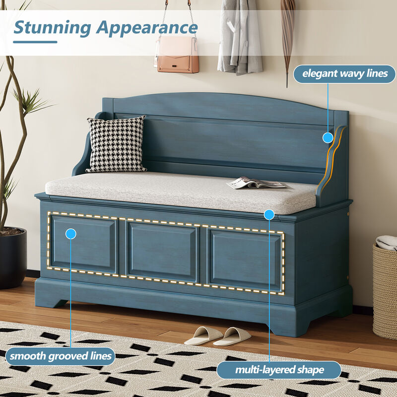 Merax Shoe Storage Bench with Removable Cushion