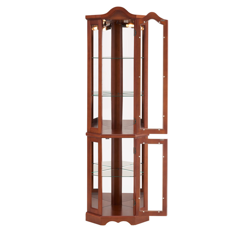 Bozust Corner Curio Cabinet image number 2