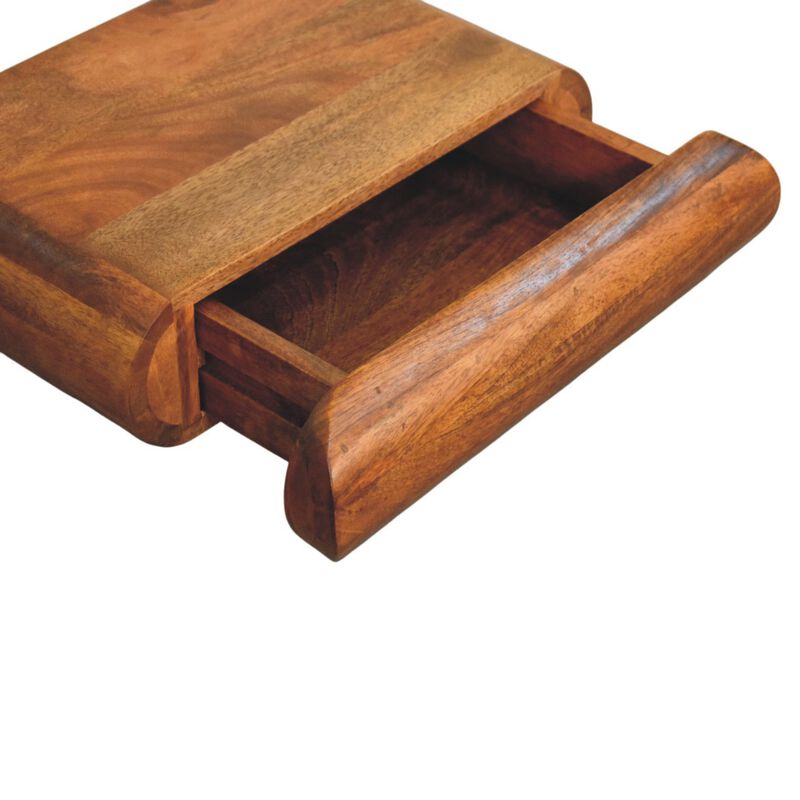 Artisan Furniture Solid Wood Solis Wall-Mounted Bedside, 1 Drawer, Brown image number 5