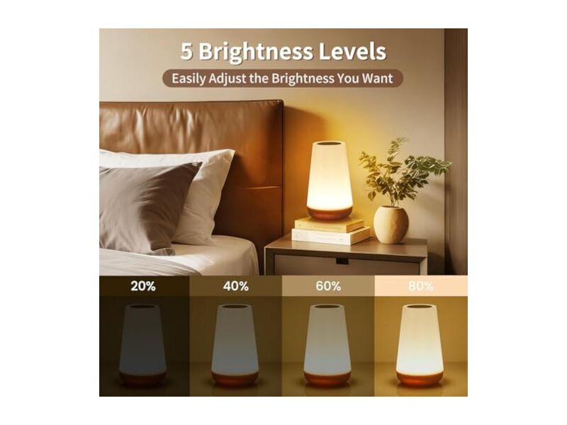 Dimmable Remote Control Portable Desk Lamp For Living Room Bedroom Bedside image number 2