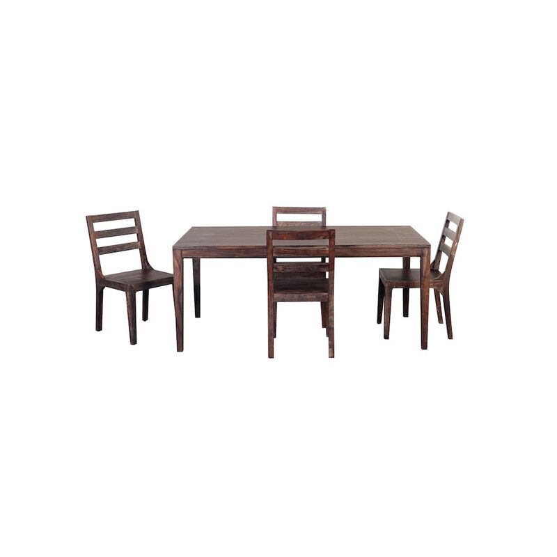 Porter Designs Fall River Solid Sheesham Wood Dining Chair, Brown (Set of 2)