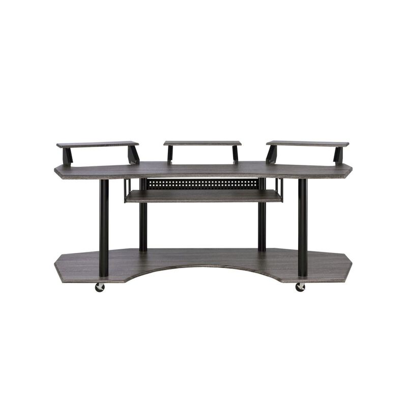 Eleazar Computer Desk, Black Oak image number 6