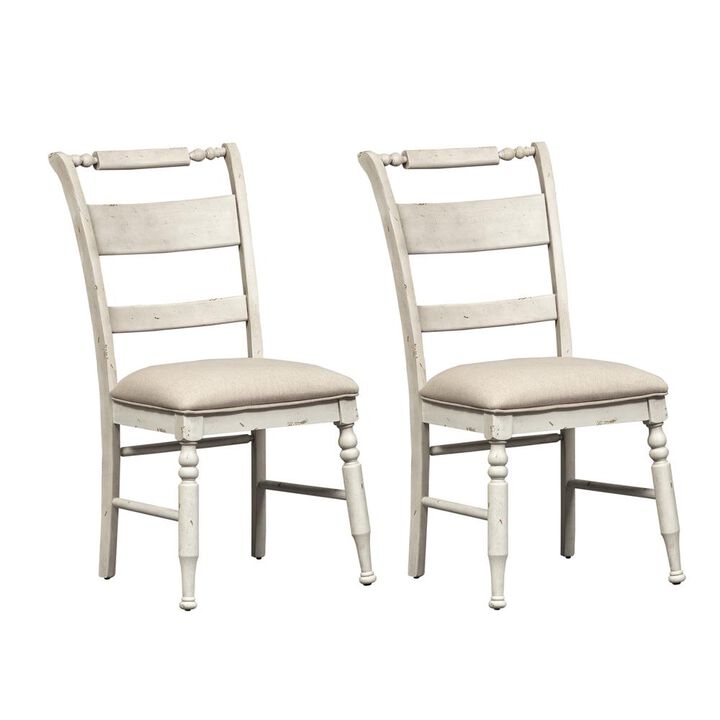 Liberty Furniture Slat Back Side Chair (RTA)-Set of 2 Traditional White