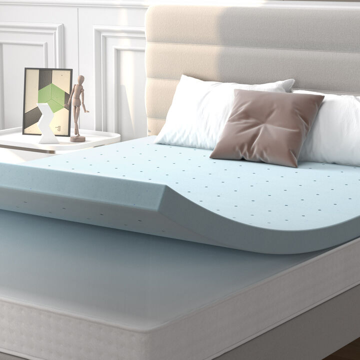 4 Inch Gel Injection Memory Foam Mattress Top Ventilated Mattress Double Bed