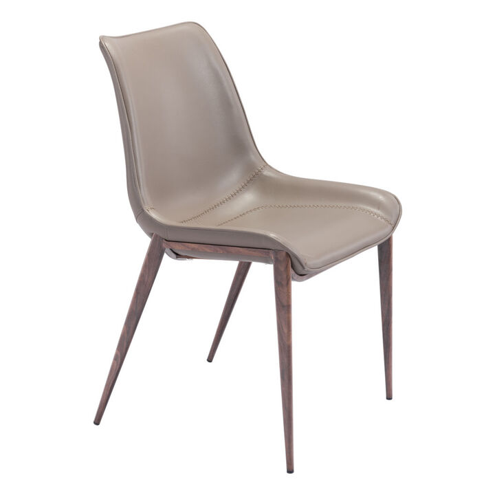 Set of 2 Upholstered Faux Leather Open Back Dining Side Chairs for Kitchen or Dining