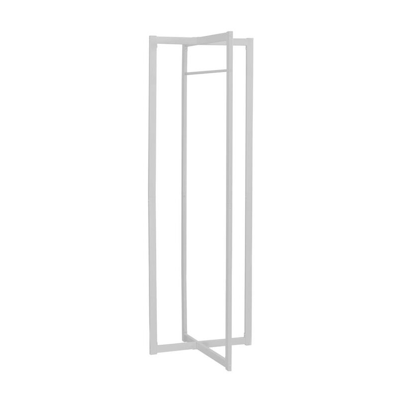 Coat Rack, Hall Tree, Free Standing, Hanging Bar, Entryway, 72H, Bedroom, White