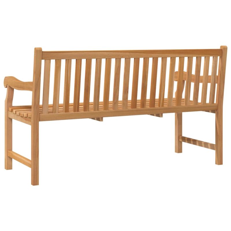 vidaXL Patio Bench - 59.1" Solid Teak Wood - Fine Sanded Finish - Durable and Weather-Resistant Wooden Garden Furniture - Easy Assembly - Suitable for Patio and Garden