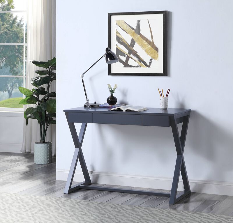 ACME Nalo Writing Desk(Same AC00920), Charcoal Finish