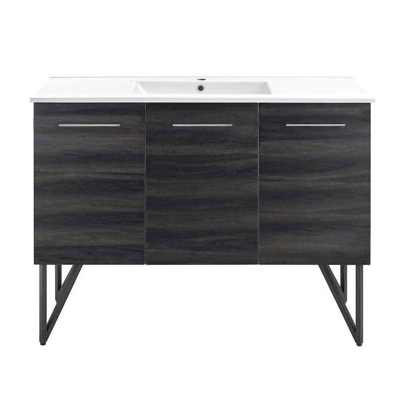 Annecy 48" Freestanding Bathroom Vanity in Black Walnut with Sink Top image number 0