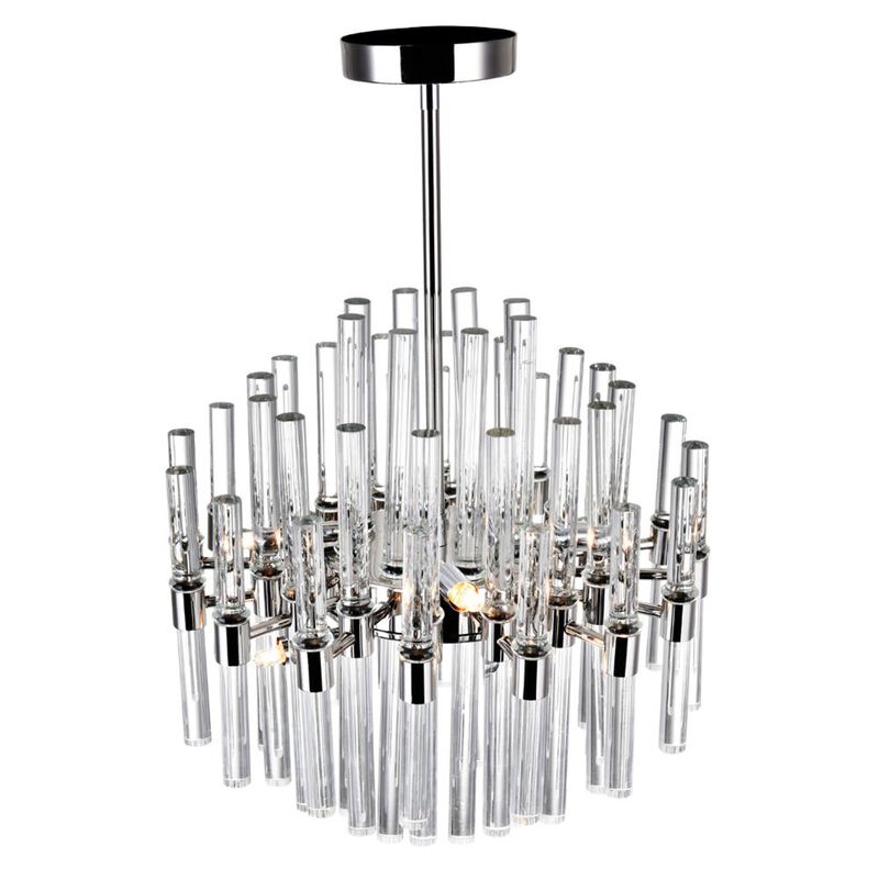 Miroir 8 Light Chandelier With Polished Nickel Finish