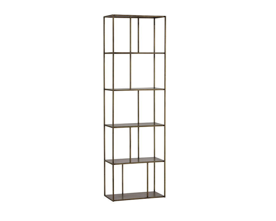 Jareth Small Antique Brass Bookcase