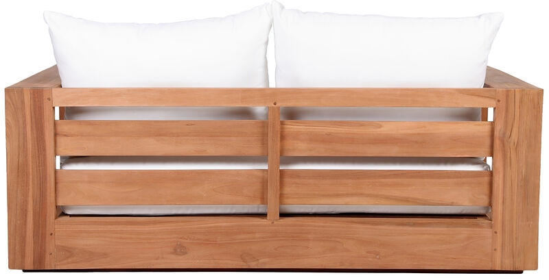 Meridian Furniture Tulum Off White Water Resistant Fabric Outdoor Loveseat image number 2