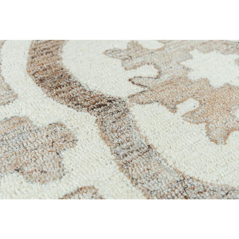 Hand Tufted Cut & Loop Pile Wool/ Recycled Polyester Rug, 7'6" x 9'6"