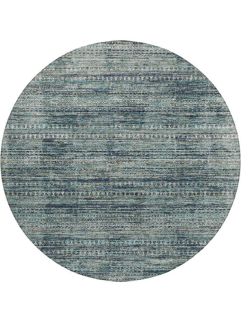 Solace SL3 Teal 8' Round Rug image number 0