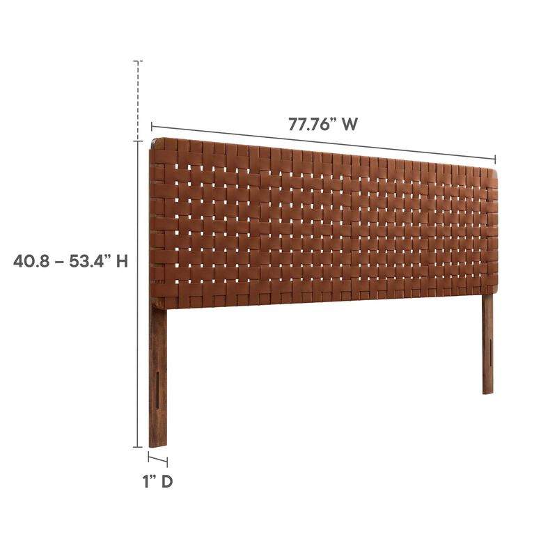 Sparta Weave Vegan Leather King Headboard image number 2