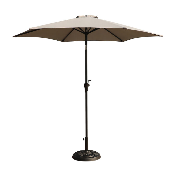 9' Pole Beige Umbrella with Carry Bag
