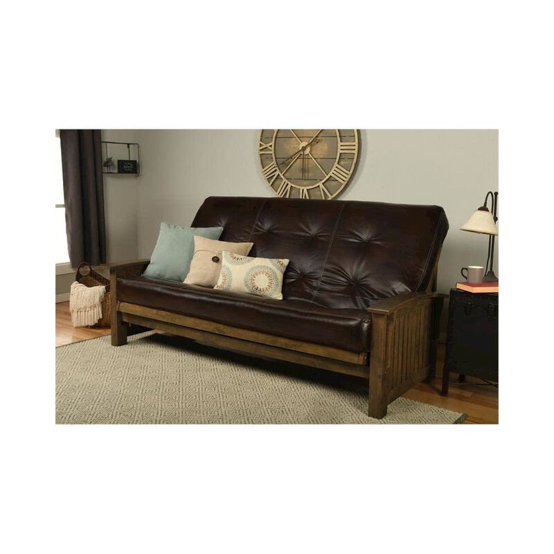 Washington Queen Frame-Rustic Walnut Finish-Oregon Trail Java Mattress image number 1
