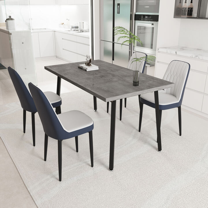 Rectangular dining table and chair set - Elegant design for home dining room