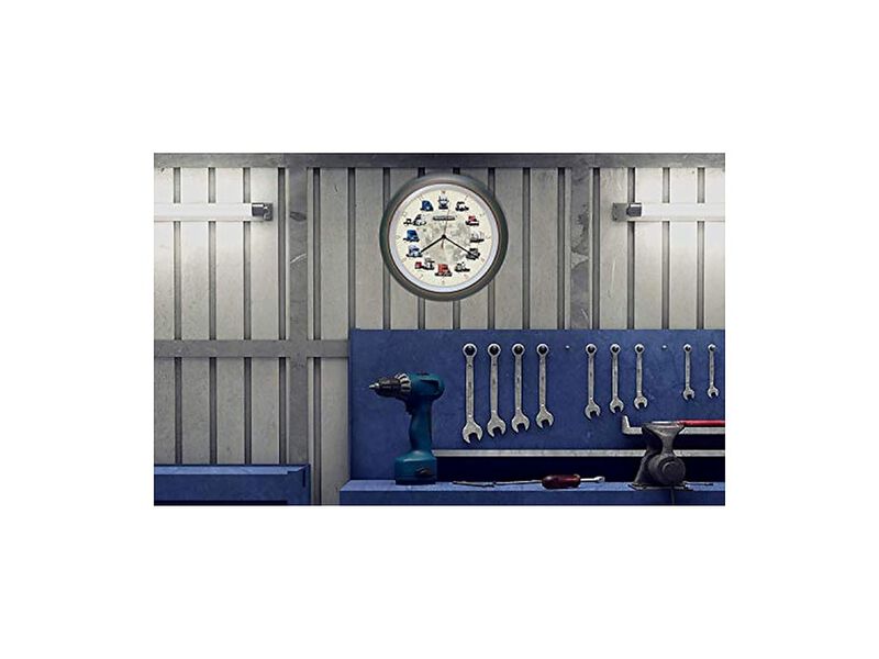 Freightliner Trucks Gunmetal Silver Sound Wall Clock 13 Inch Home Decor image number 3