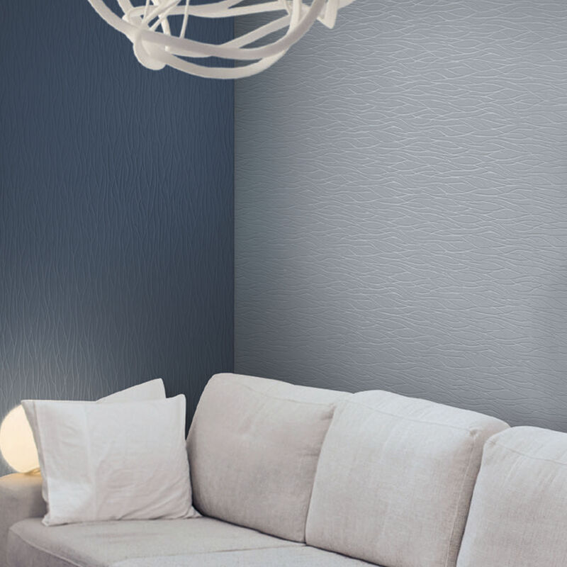 Organic Waves Paintable White Wallpaper image number 1