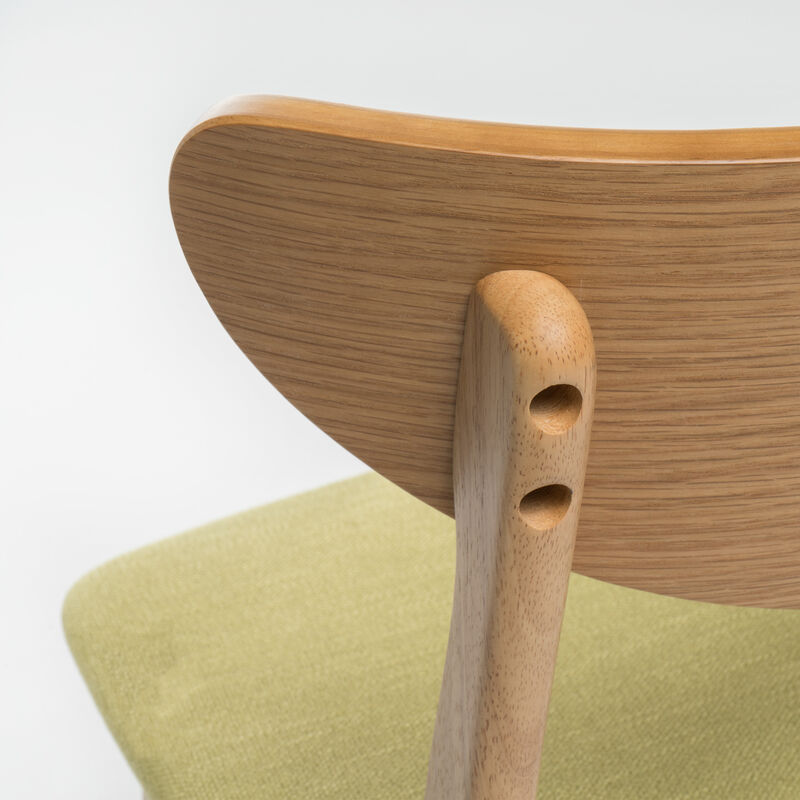 Merax Retro-Modern Rubberwood Counter Chairs (Set of 2）