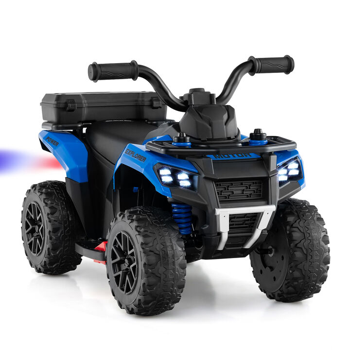 6V Electric Kids Ride-On ATV with Spray Feature, Storage Box and Music