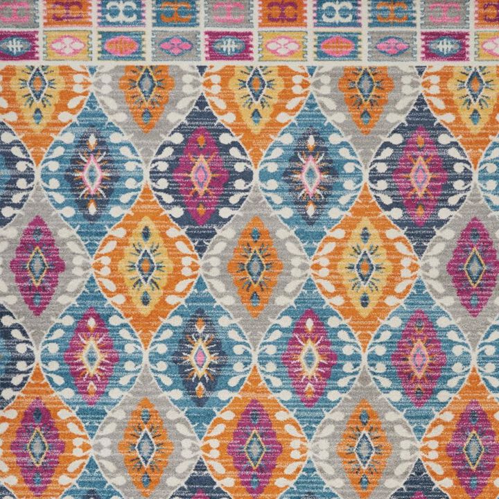 HomeRoots Ogee Distressed Area Rug