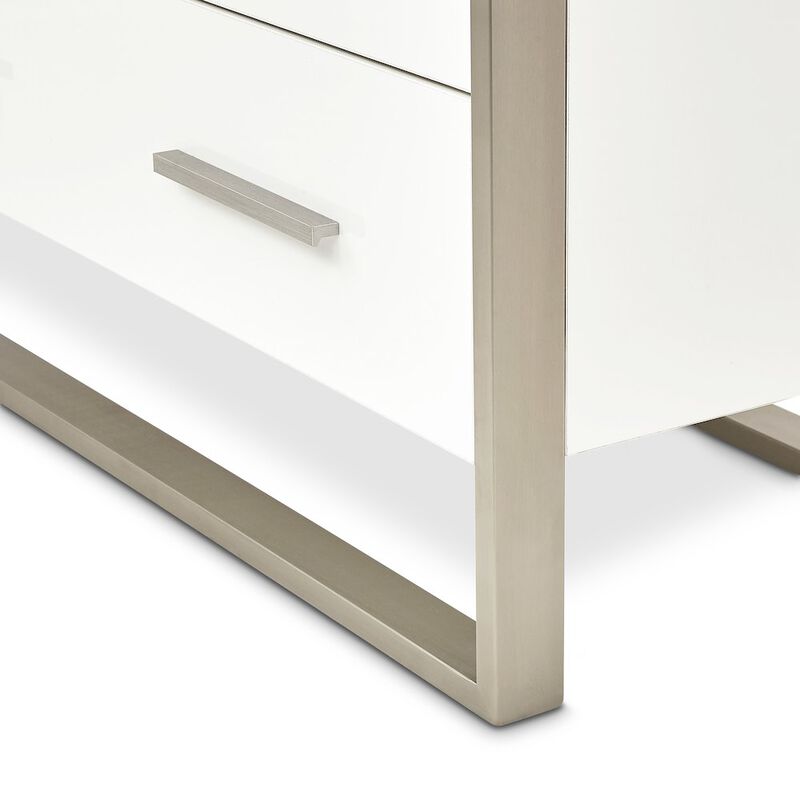 Michael Amini Marquee 7-Drawer Chest - Cloud White
