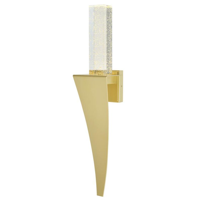 CWI Lighting Catania Integrated LED Satin Gold Wall Light