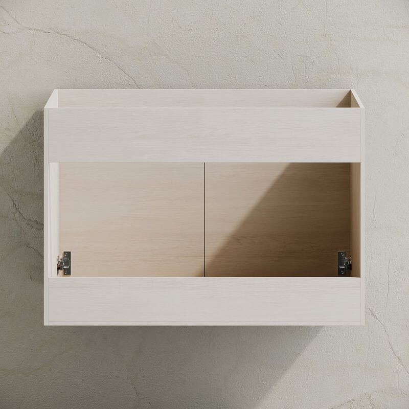 St. Tropez 30" Wall-Mounted Bathroom Vanity Cabinet without Top in White Oak image number 4