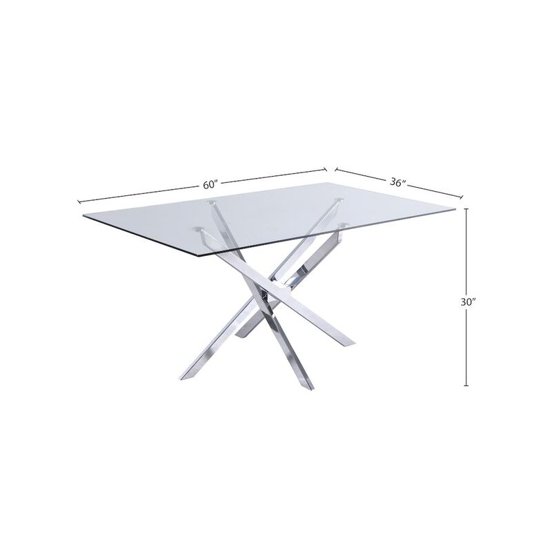 Meridian Furniture Xander Chrome Dining Table