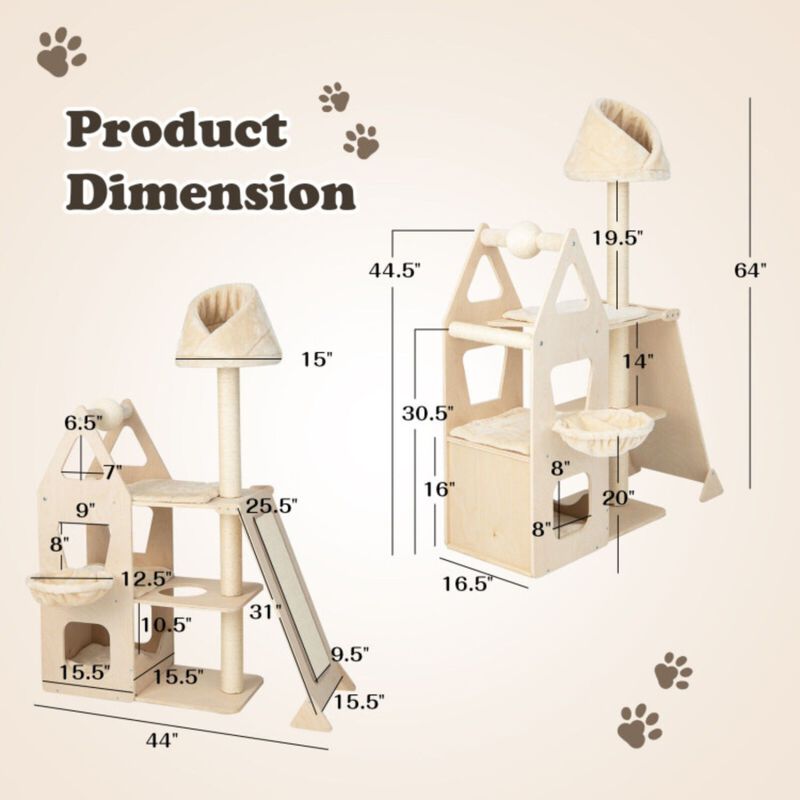 Multi-Level Cat Tree with Sisal Scratching Post