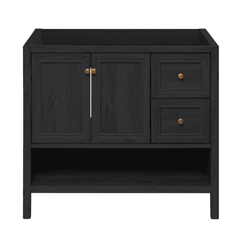 Chateau 36" Freestanding Bathroom Vanity Cabinet without Top in Black Oak image number 0