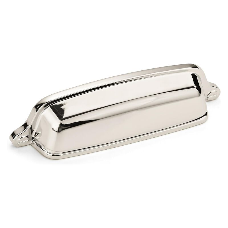 khtumeware 10 Pack 3.75 inch(96 mm) Drawer Pulls Polished Nickel Cabinet Cup Pulls Cabinet Hardware Kitchen Cabinet Handles Bin