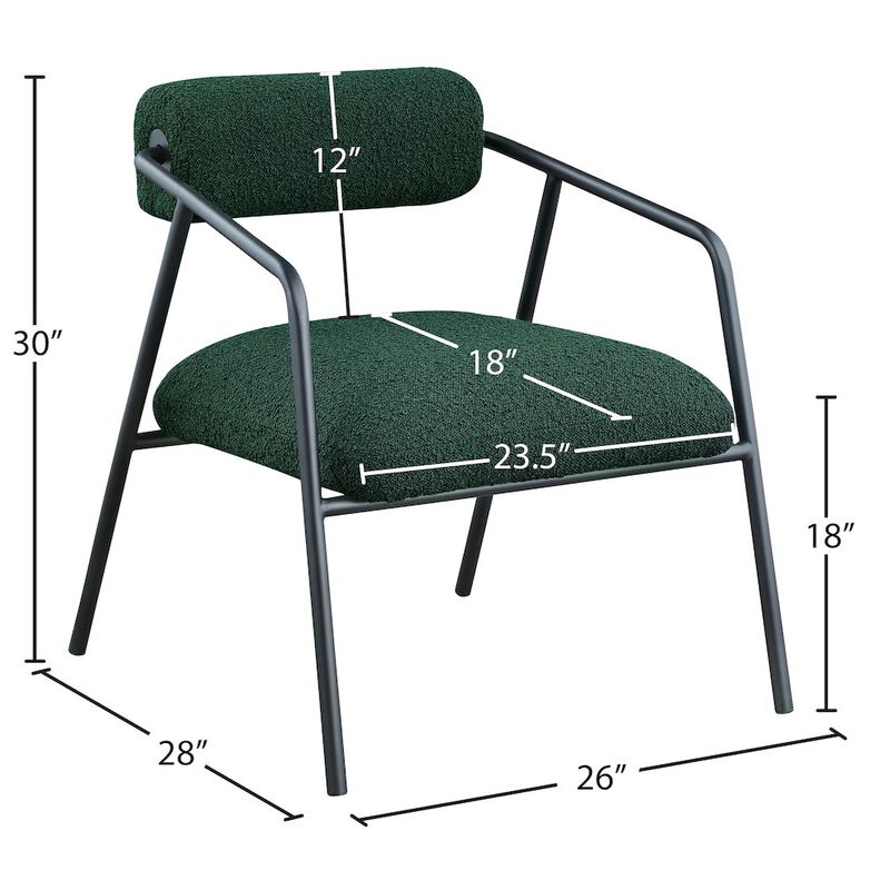 Meridian Furniture Carly Green Fabric Accent Chair