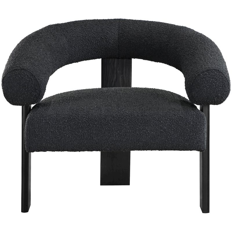 Meridian Furniture Winston Black Boucle Fabric Accent Chair