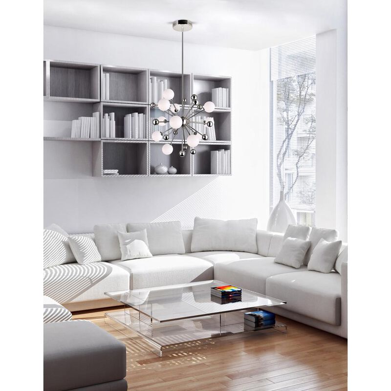 CWI Lighting Element 11 Light Chandelier With Polished Nickel Finish