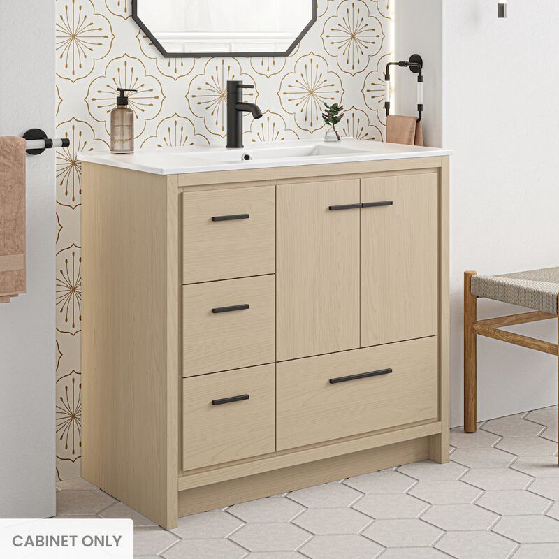 Virage 36 Freestanding, Bathroom Vanity in Oak - Cabinet image number 1