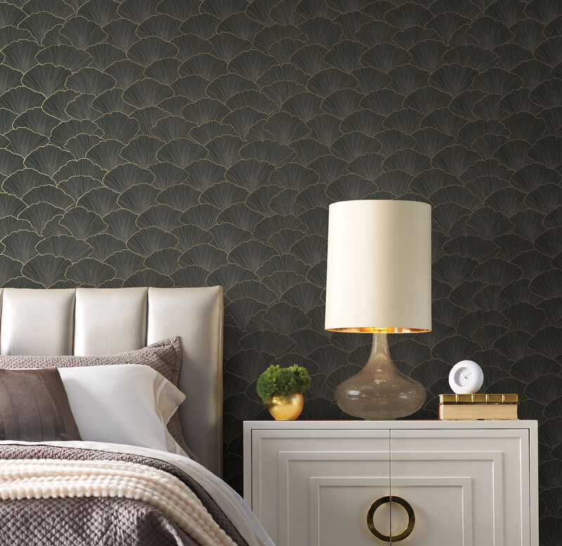 Luminous Gingko Grey Wallpaper image number 2