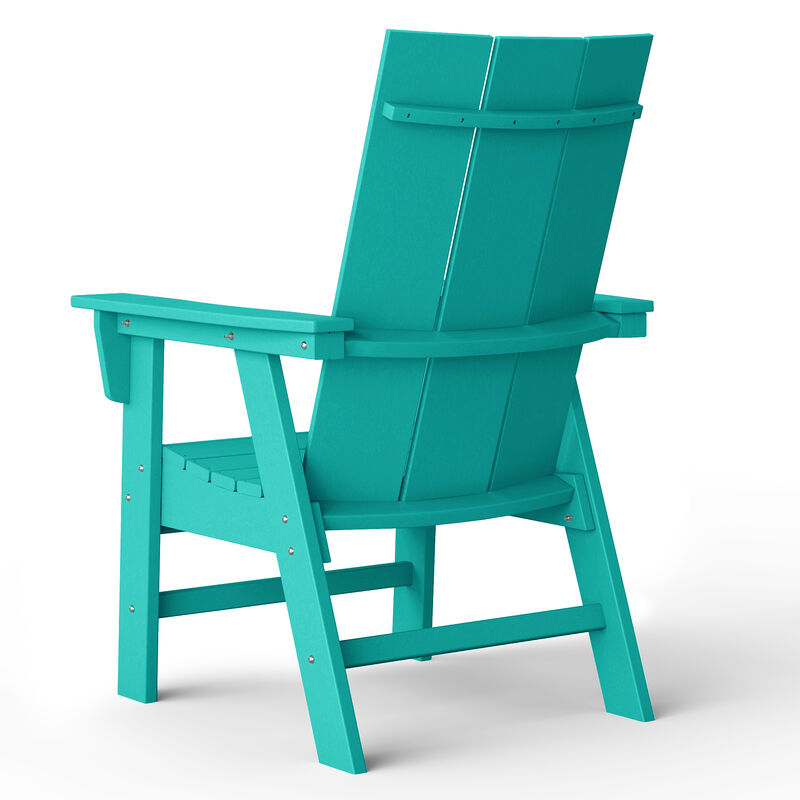 WestinTrends Outdoor Patio HDPE Plastic Modern Adirondack Dining Chair