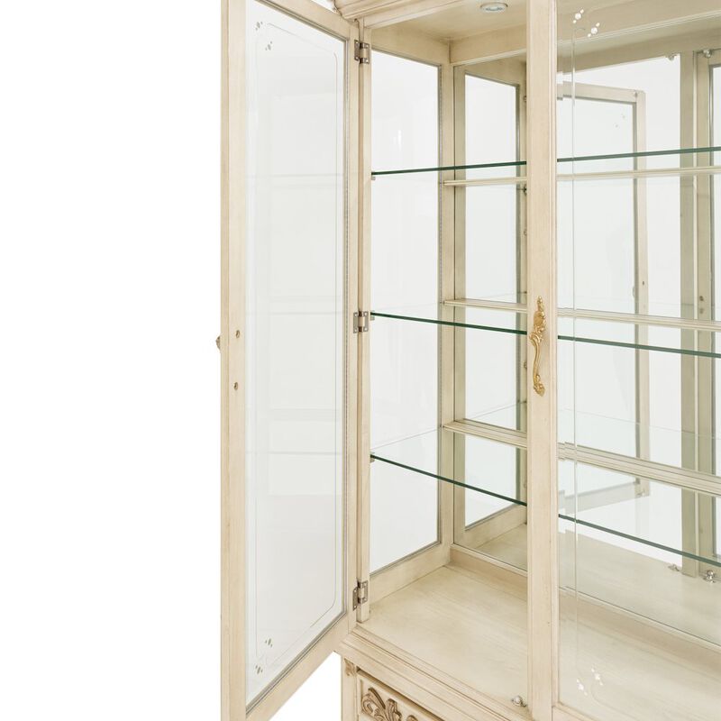 Michael Amini Platine de Royale Curio Display Cabinet - Champagne